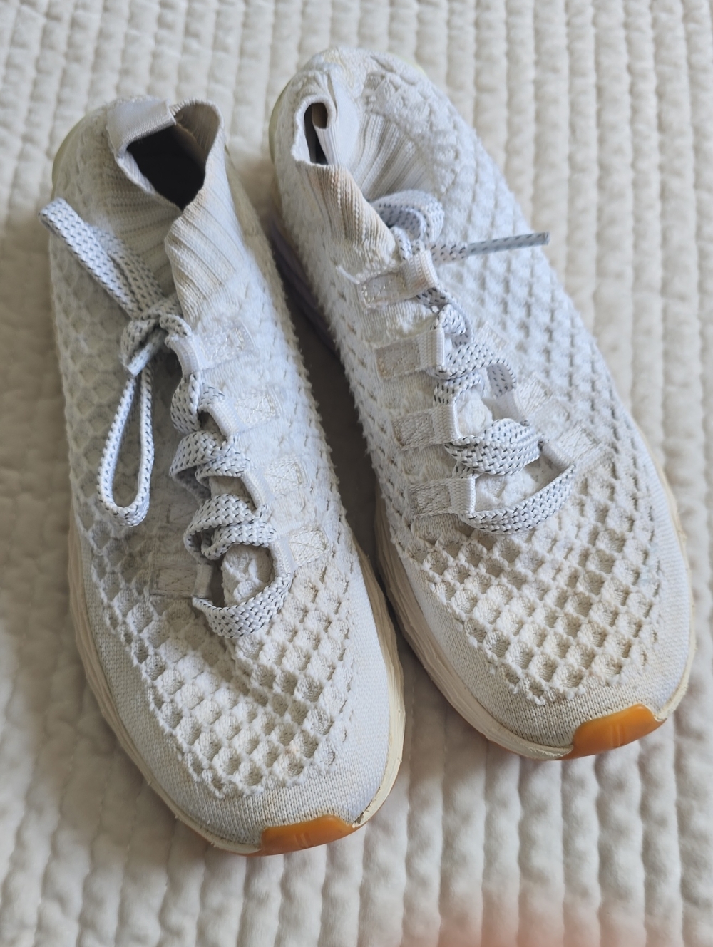 NOBULL Women's Cream Knit Slip-On Sneakers - 7 US